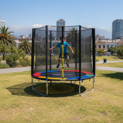 Cama elástica de 6 pies con cerramiento de protección