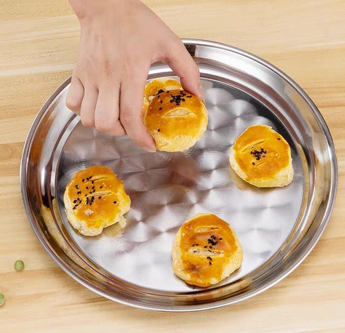 Bandeja Metalica Redonda 40cm Acero Inoxidable - Norplat
