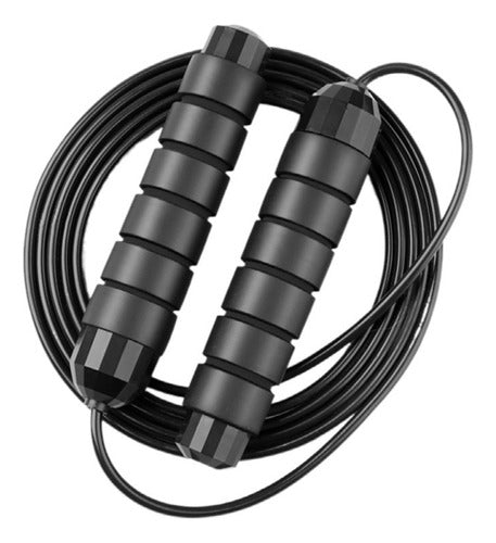 Cuerda Para Saltar Cardio Crossfit Deporte Velocidad Norplat Negro