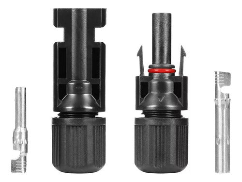 10 Pares Conector Mc4 Macho Hembra Ip67 Cat Iii/2 - Norplat Negro