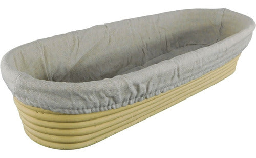 Banneton Ovalado De 35 X 14 X 7 Cm - Cesta De Rattan - Cukin