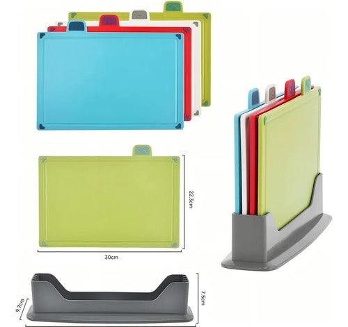Tabla De Picar Norplat Con Pestañas Para Cocina 4 Unidades Lisa Multicolor