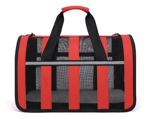 Bolso Transporte Mascota Gato Perro Norplat Talla M 41x26x24 Rojo