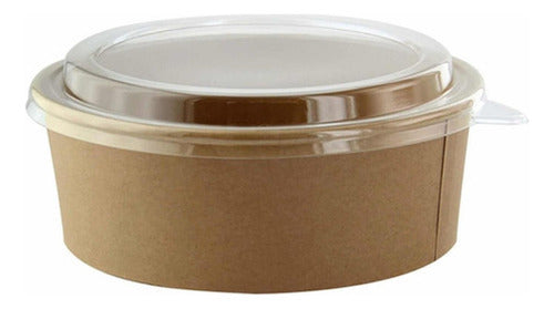 Pack 20 Bowl Kraft Ensalada - Polipapel 1000 Cc - Norplat Marrón