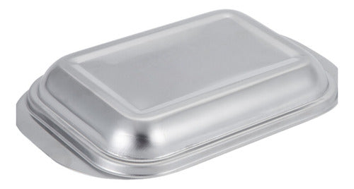 Mantequillero Rectangular Acero Inoxidable Premium - Cukin Plateado