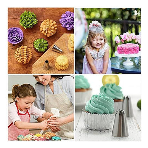 Norplat Kit 24 Boquillas Pastelera Acero Inox Reposteria Plateado