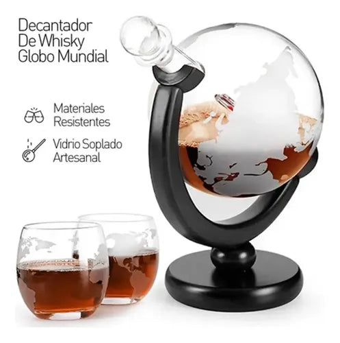 Decantador Whisky Norplat Diseño Mundo Vino Tequil Gin Vodka Transparente