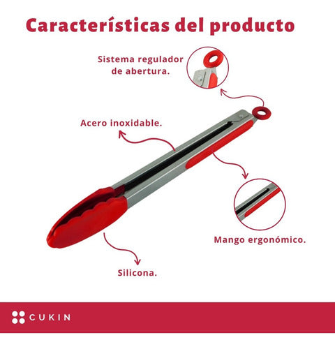 Pinzas Para Parrilla Y Cocina - Sistema Regulable - Cukin