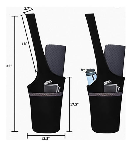 Bolso Para Yoga O Pilates De Estilo Negro Negro