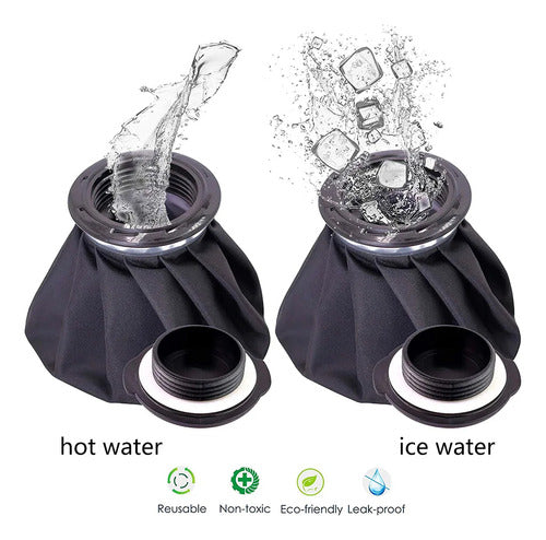Bolsa Hielo 28cm Guatero Agua Frio Calor Caliente - Norplat - - Negro