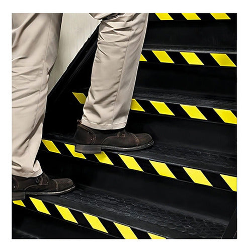 3 Cintas Seguridad Demarcacion Adhesiva 48mm 33m - Norplat Rayas