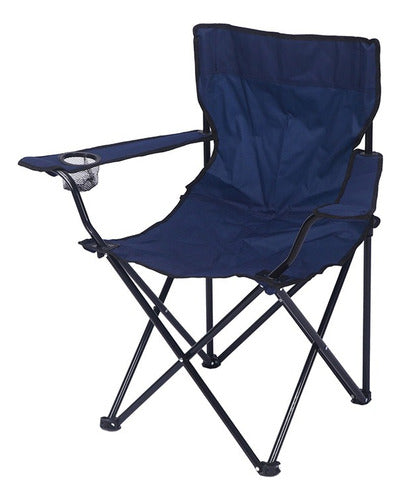 Silla Plegable De Playa Camping Pesca Picnic Playa - Norplat Azul Oscuro