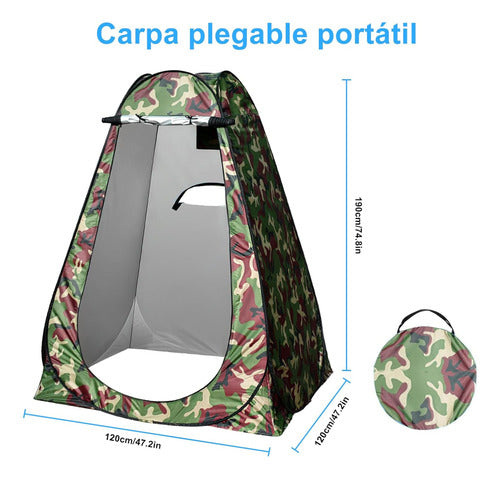 Norplat Carpa Vestidor Portatil Camping Ventana Ducha Baño Verde Camuflado