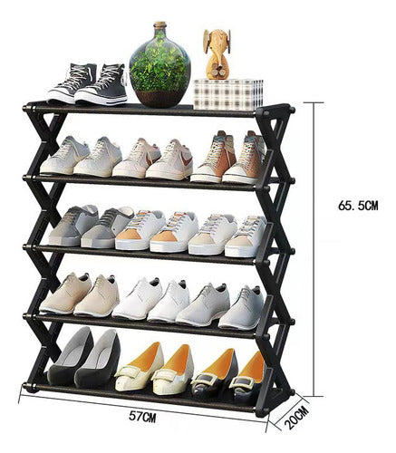 Zapatero Repisa Dormitorio Orden 15 Pares Zapatos - Norplat Negro