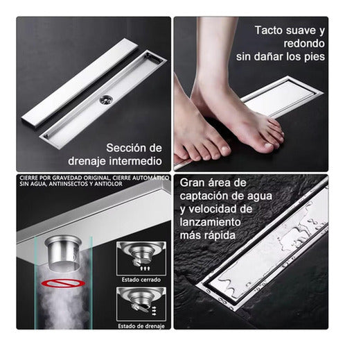 Rejilla Cubierta Antiolor Ducha Antiobstrucción 60cm Norplat