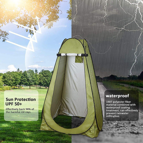 Norplat Carpa Vestidor Portatil Camping Ventana Ducha Baño Verde