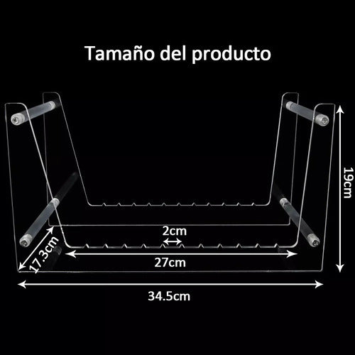 Estante Transparente Discos Vinilo 34.5x19cm - Norplat Transparente Transparente Transparente
