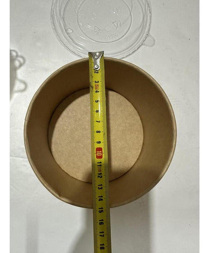 Pack 20 Bowl Kraft Ensalada - Polipapel 1000 Cc - Norplat Marrón