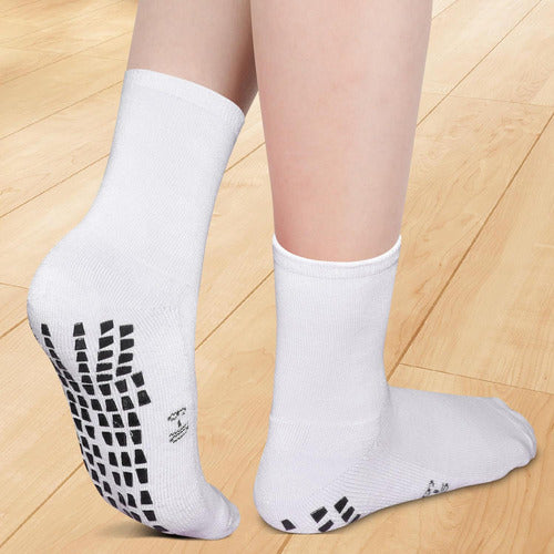 Calcetines Antideslizantes Futbol Medias Deportivas Norplat Blanco