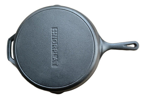 Sarten Fierro Hierro Fundido 31 Cm 3.2 Litros - Cukin Negro