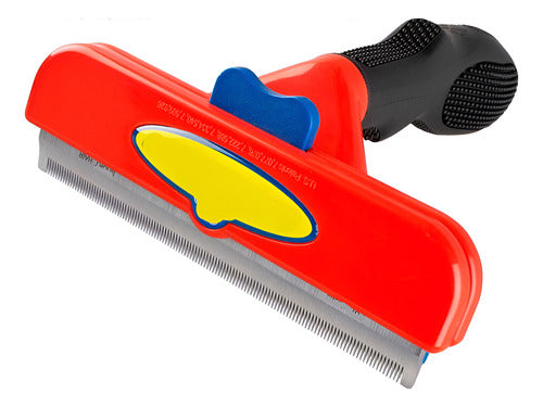 Saca Pelo Quita Deslanador Perros Cepillo Peine Xl - Norplat Rojo