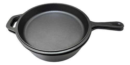Cacerola + Sartén Norplat De Hierro Fundido Dutch Oven Ø26cm Negro