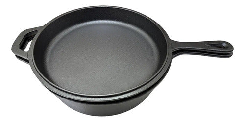 Cacerola + Sartén Norplat De Hierro Fundido Dutch Oven Ø26cm Negro
