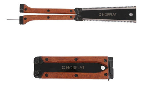 Sierra Japonesa Serrucho Portátil Plegable 30cm - Norplat Marrón