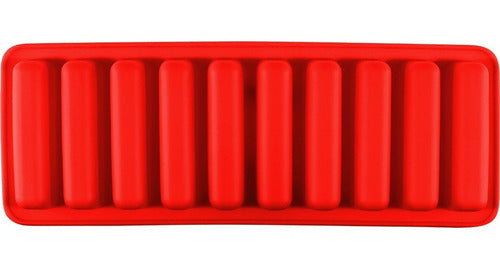 Molde De Silicona Para Cilindros De Hielo - Cukin Rojo