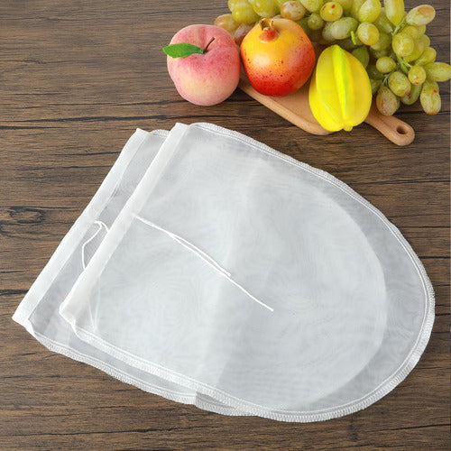 Set 3 Bolsas Para Filtrar Leche Vegetal Malla Fina - Norplat Blanco