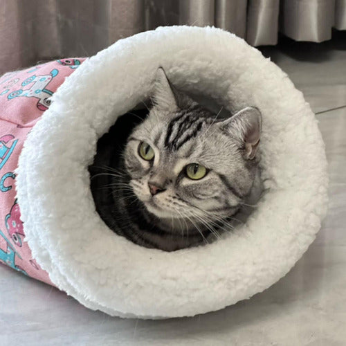 Saco De Dormir Para Gatos Cama Tipo Cueva De 35x25cm Norplat Gris - Conejos Conejos