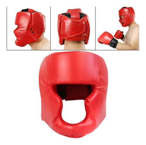 Casco Boxeo Cabezal De Protección Mma Taekwondo - Norplat Rojo L