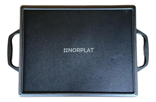 Plancha Hierro Fundido Menaje C/ Azas Hierro Fundido Norplat Negro