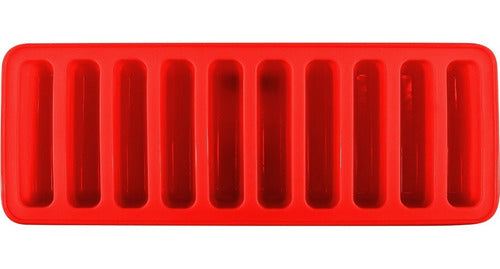 Molde De Silicona Para Cilindros De Hielo - Cukin Rojo