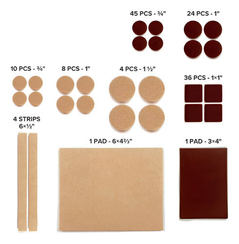 Set 133 Almohadilla Protectora Fieltro Sillas Mesas Norplat