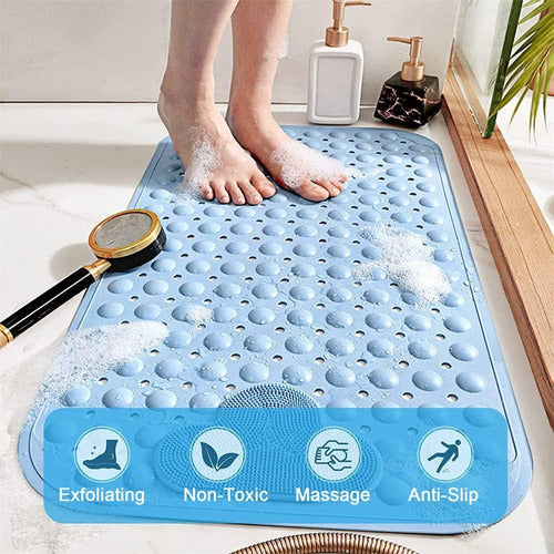 Piso Goma Antideslizante Para Ducha Tinas Alfombra - Norplat Azul