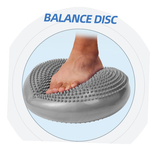Disco De Balance Y Equilibrio Mini Bosu Erizo Yoga - Norplat Gris