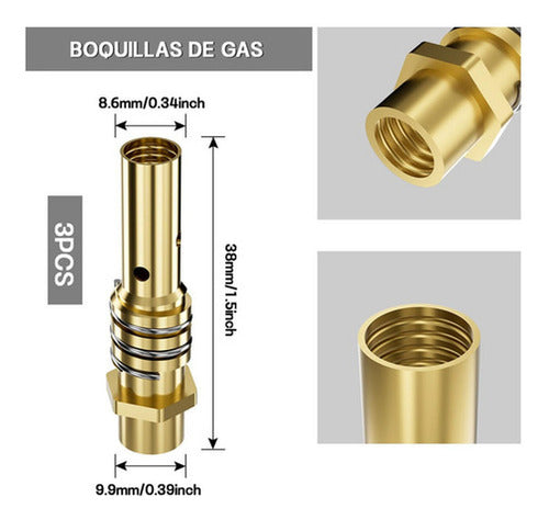 25u Punta Boquilla Contacto Soldadura 15ak Norplat