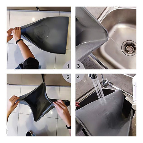 Alfombra Comedero Silicona Para Mascota Anti-salpicadura Wuf Gris