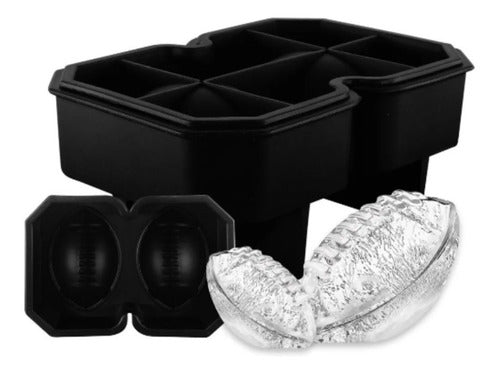 Molde De Silicona Para Pelotas De Rugby De Hielo - Cukin Negro