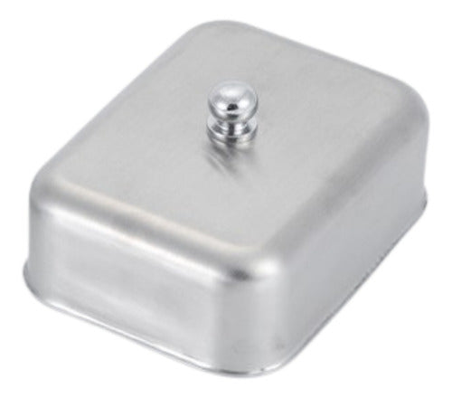 Mantequillero Rectangular Acero Inoxidable Premium - Cukin Plateado