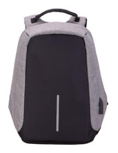 Mochila De Carga Usb Antirrobo Azul