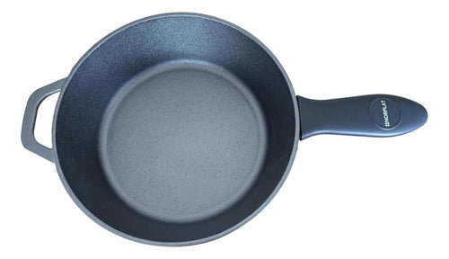 Dutch Oven Norplat Ø26cm 2 Sartenes Hierro Fundido + 2 Grip Negro Mate