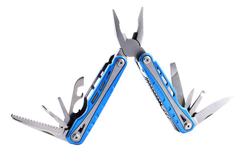 Alicate Norplat Multifuncional Universal Cortante 14 En 1 Azul