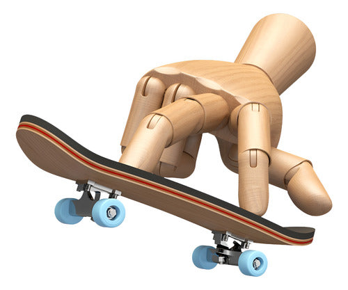 Skate Dedos Madera Profesional Rodamiento Fingerboard Finger Negro Negro