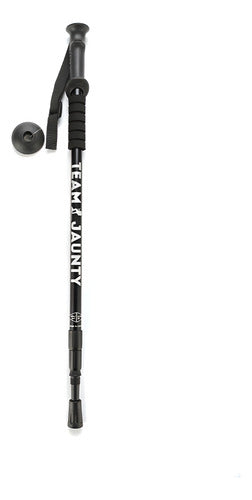  Bastones De Trekking Plegable Palos Baston Senderismo 135cm Negro