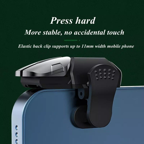 Par De Gatillos Gamer Aleación Pro Adaptables Hud - Norplat Gris Oscuro