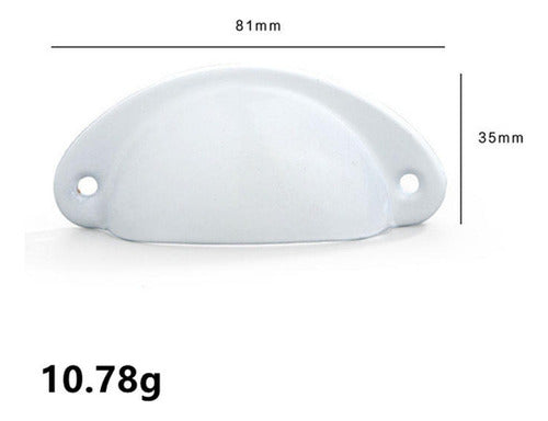 Set 12 Tiradores Para Muebles Cocina Cajón Manilla - Norplat Gris Claro/blanco