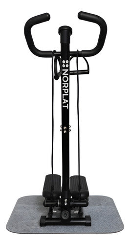 Mini Stepper Eliptica Hidraulico Banda Resistencia - Norplat Negro