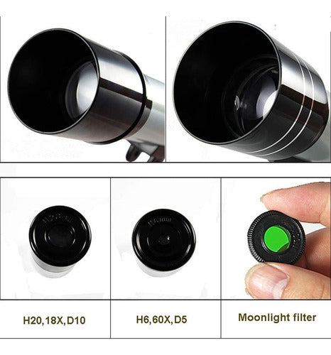 Telescopio Astronómico Profesional Filtro Solar F36050 Color Gris